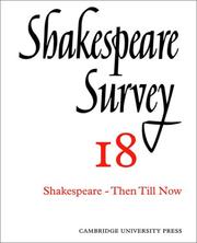 Cover of: Shakespeare Survey by Allardyce Nicoll, Allardyce Nicoll