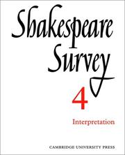 Cover of: Shakespeare Survey by Allardyce Nicoll, Allardyce Nicoll