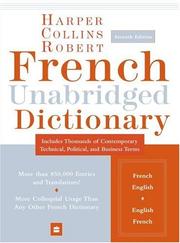Cover of: HarperCollins Robert French Unabridged Dictionary, 7th Edition (Harpercollins Unabridged Dictionaries) by HarperCollins