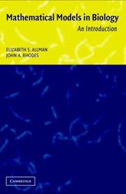 Cover of: Mathematical Models in Biology: An Introduction