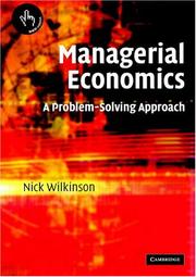 Cover of: Managerial Economics by Nick Wilkinson