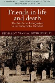 Cover of: Friends in Life and Death by Richard T. Vann, David Eversley