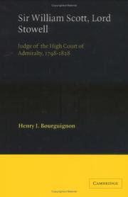 Cover of: Sir William Scott, Lord Stowell: Judge of the High Court of Admiralty, 17981828 (Cambridge Studies in English Legal History)