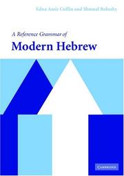 Cover of: A Reference Grammar of Modern Hebrew (Reference Grammars) | Edna Amir Coffin