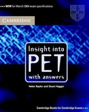 Cover of: Insight into PET Student's Book with Answers