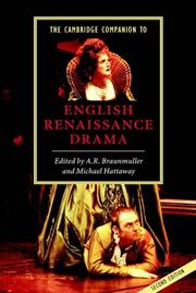 Cover of: The Cambridge companion to English Renaissance drama