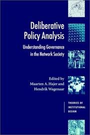 Cover of: Deliberative Policy Analysis by 