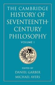 Cover of: The Cambridge History of Seventeenth-Century Philosophy 2 Volume Paperback Set by 