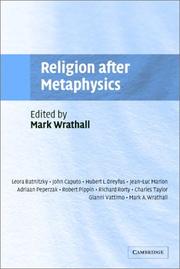 Cover of: Religion after Metaphysics by Mark A. Wrathall