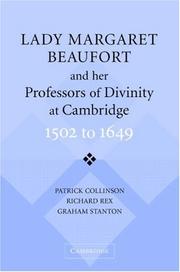 Cover of: Lady Margaret Beaufort and her Professors of Divinity at Cambridge: 1502-1649