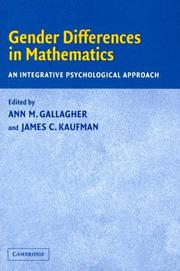 Cover of: Gender Differences in Mathematics: An Integrative Psychological Approach