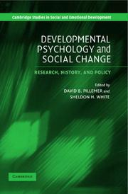 Cover of: Developmental Psychology and Social Change | 