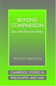 Cover of: Beyond Comparison by Timothy Macklem