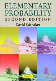 Cover of: Elementary probability by David Stirzaker, David Stirzaker