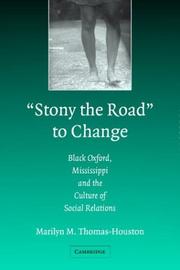 Cover of: 'Stony the Road' to Change by Marilyn M. Thomas-Houston, Marilyn M. Thomas-Houston