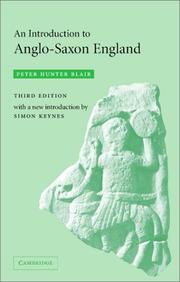 Cover of: An Introduction to Anglo-Saxon England by Peter Hunter Blair