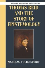 Cover of: Thomas Reid and the Story of Epistemology (Modern European Philosophy) by Nicholas Wolterstorff