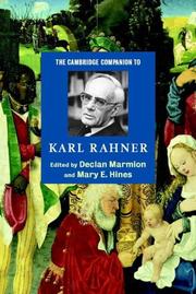 Cover of: The Cambridge Companion to Karl Rahner (Cambridge Companions to Religion)