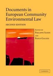 Cover of: Documents in European Community Environmental Law