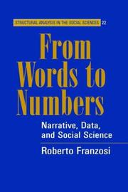 Cover of: From Words to Numbers by Roberto Franzosi
