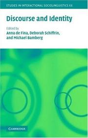 Cover of: Discourse and Identity (Studies in Interactional Sociolinguistics) by 