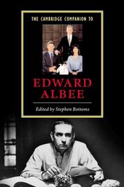 Cover of: The Cambridge Companion to Edward Albee (Cambridge Companions to Literature) | Stephen Bottoms
