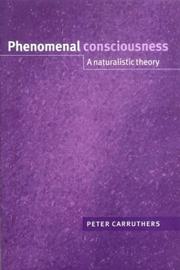 Cover of: Phenomenal Consciousness by Peter Carruthers