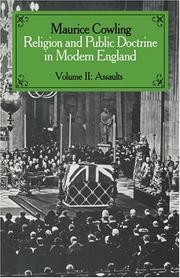 Religion and Public Doctrine in Modern England (Cambridge Studies in the History and Theory of Politics) by Maurice Cowling