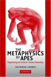 Cover of: The Metaphysics of Apes by Raymond H. A. Corbey