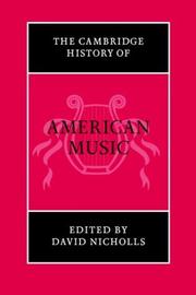 Cover of: The Cambridge History of American Music by David Nicholls