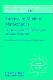 Cover of: Surveys in Modern Mathematics (London Mathematical Society Lecture Note Series) | 