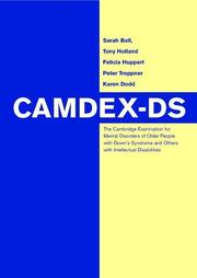 Cover of: CAMDEX-DS | Sarah Ball