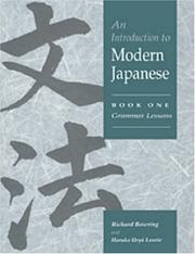 Cover of: An Introduction to Modern Japanese by Richard John Bowring, Haruko Uryu Laurie
