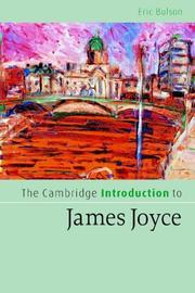 Cover of: The Cambridge Introduction to James Joyce (Cambridge Introductions to Literature)