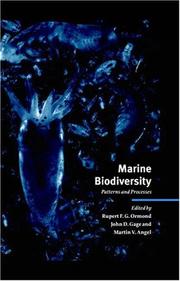 Cover of: Marine biodiversity by edited by Rupert F.G. Ormond, John D. Gage, and Martin V. Angel.