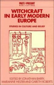 Cover of Witchcraft in early modern Europe
