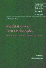 Cover of: Meditationes de prima philosophia
