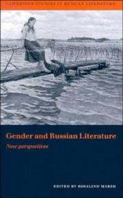 Gender and Russian Literature by Rosalind Marsh