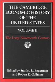 Cover of: The Cambridge Economic History of the United States, Vol. 2 by 
