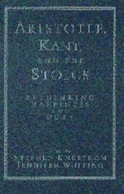 Cover of: Aristotle, Kant, and the Stoics by 