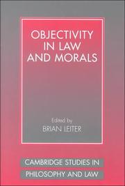 Cover of: Objectivity in law and morals