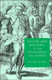 Cover of: Reason and rhetoric in the philosophy of Hobbes by Quentin Skinner