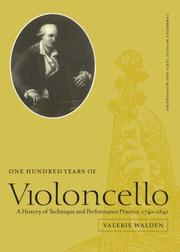Cover of: One hundred years of violoncello by Valerie Walden