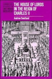 Cover of: The House of Lords in the reign of Charles II