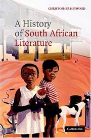 Cover of: A history of South African literature