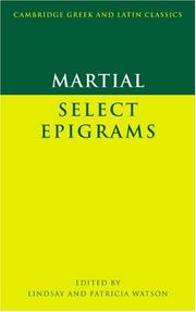 Cover of: Martial : Selected Epigrams (Cambridge Greek and Latin Classics)