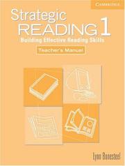 Cover of: Strategic Reading 1 Teacher's manual: Building Effective Reading Skills (Strategic Reading)