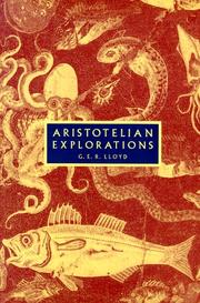 Cover of: Aristotelian explorations by G. E. R. Lloyd
