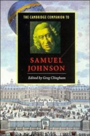 Cover of: The Cambridge companion to Samuel Johnson by edited by Greg Clingham.