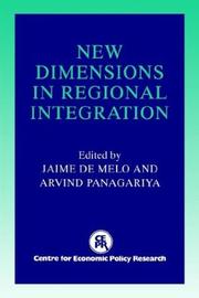 Cover of: New Dimensions in Regional Integration by 